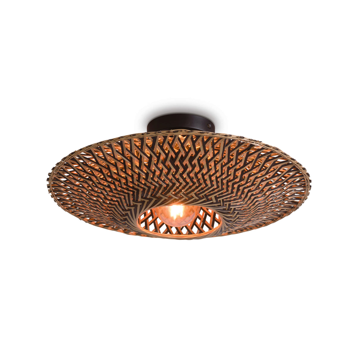 GOOD&MOJO plafonnière Bali - bruin - Ø44cm
