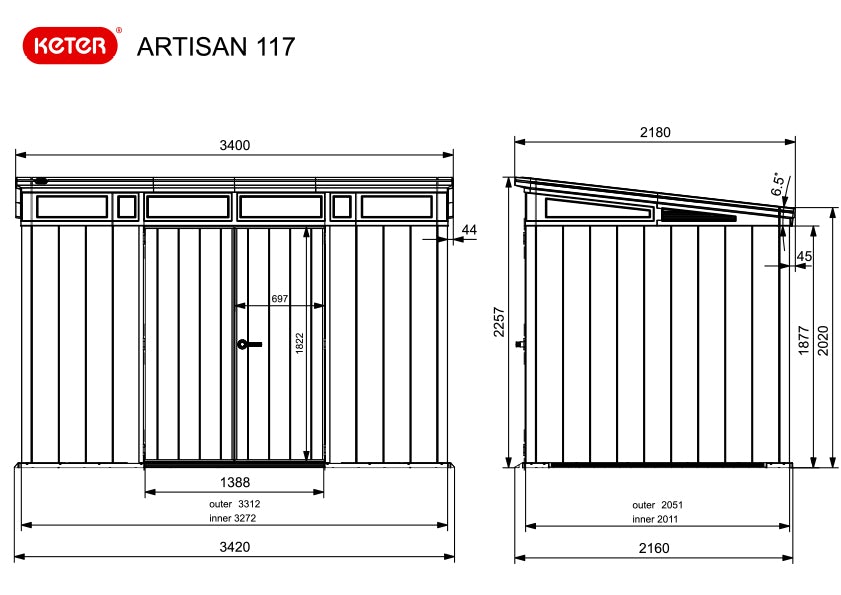 Keter Artisan Shed 11 ft. × 7 ft