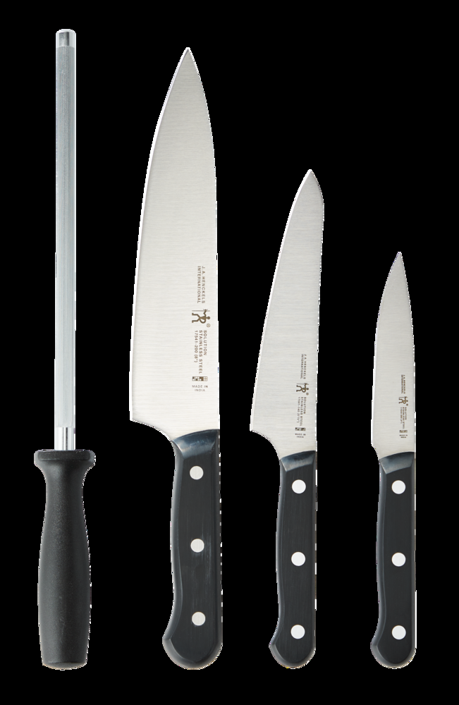 Henckels Stainless Steel Solution Fine Edge Knife Set, Dishwasher Safe, 4-pc