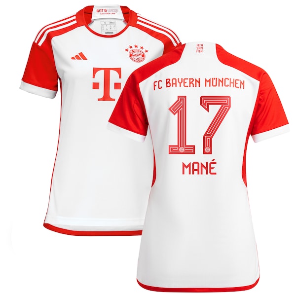 Sadio Mané Bayern Munich adidas Women's 2023/24 Home Replica Jersey - White/Black