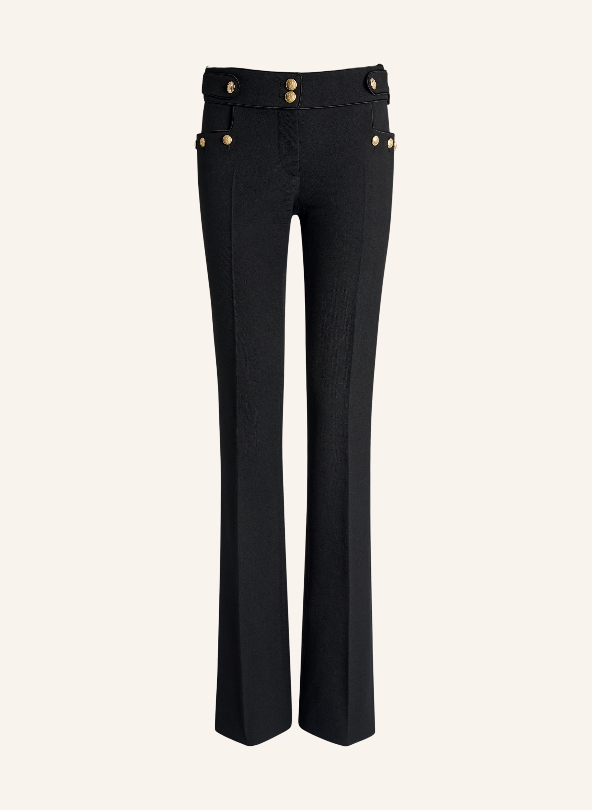 BALMAIN Bundfaltenhose aus Wollgabardine
