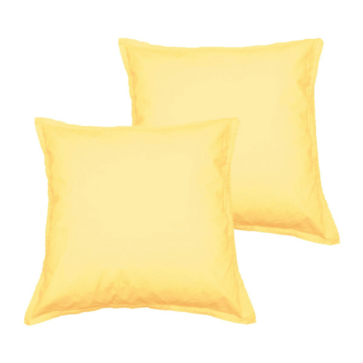 STUDIO - Lot de 2 taies d'oreiller en coton  miel 65x65 cm