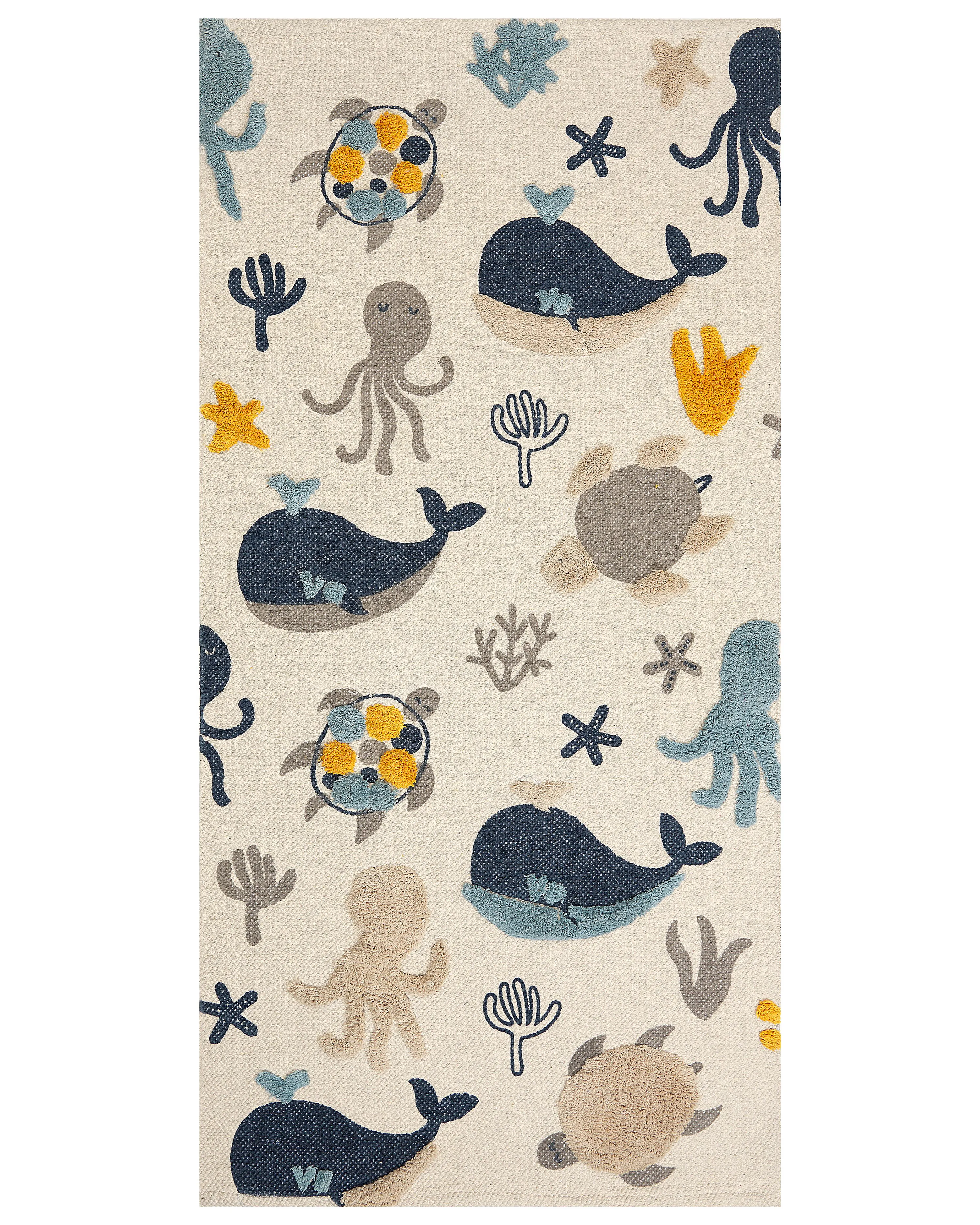 Kids Rug PORSEA Multicolour 80 x 150 cm Cotton