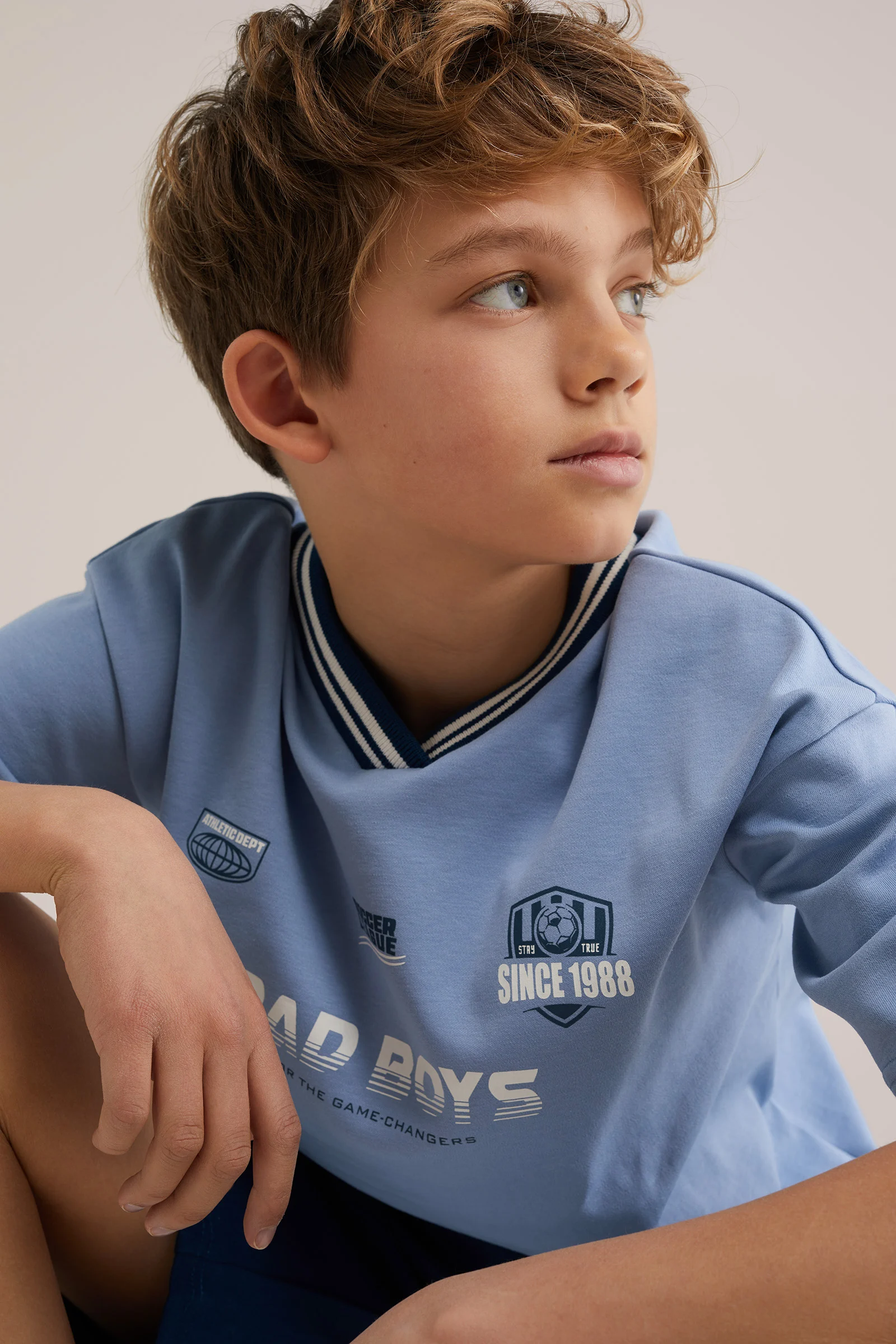 Jongens T-shirt van zware interlock met print