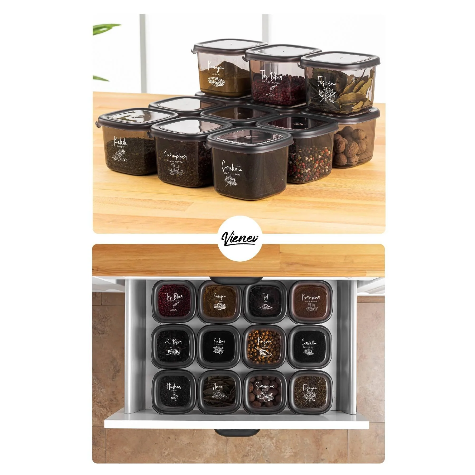 Set van 24 bewaarbakjes Dale