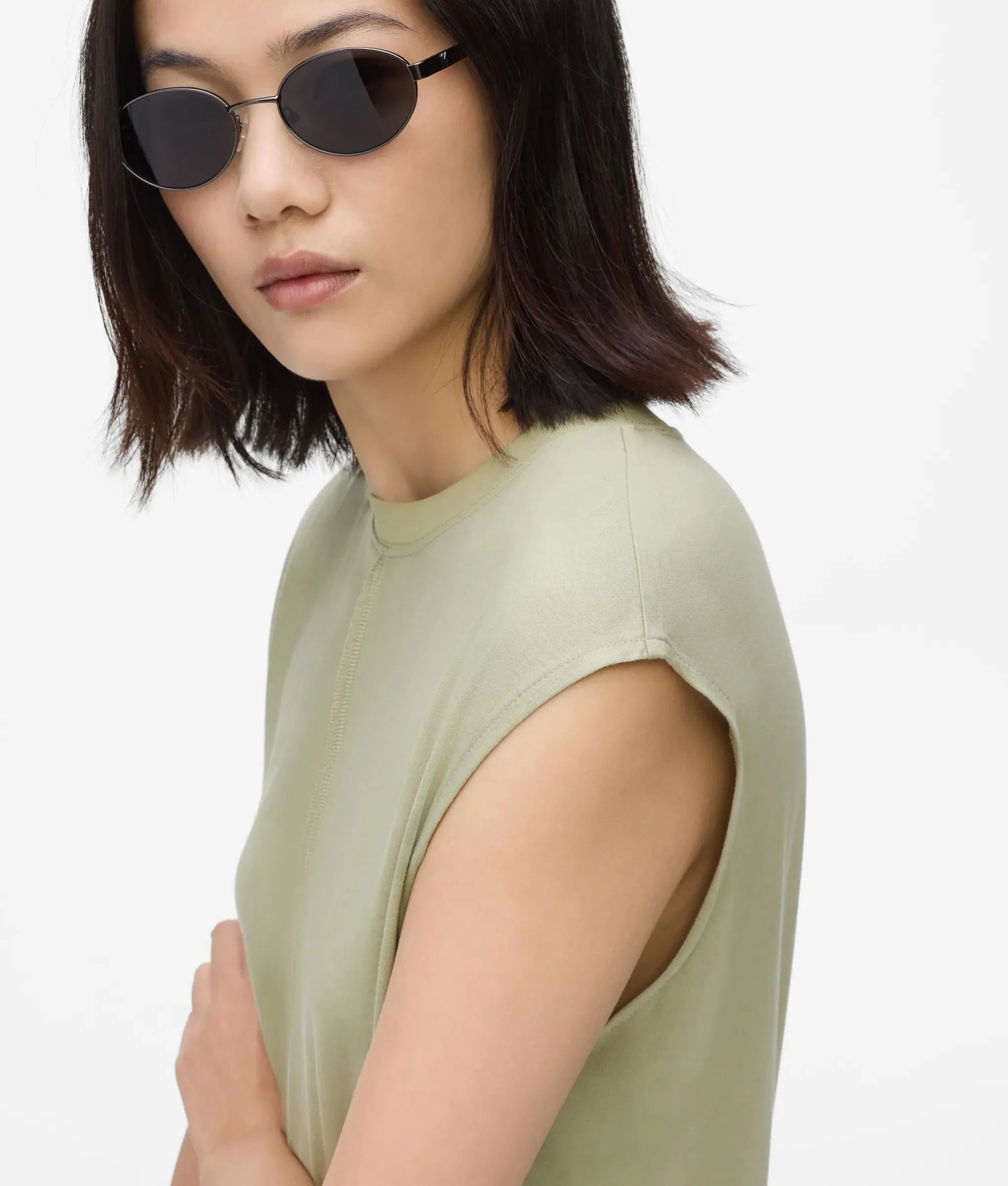 Robe débardeur à couture saillante