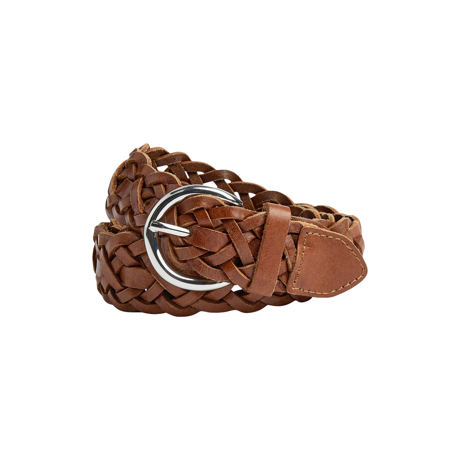 HarlynMBG Braided Belt, cognac