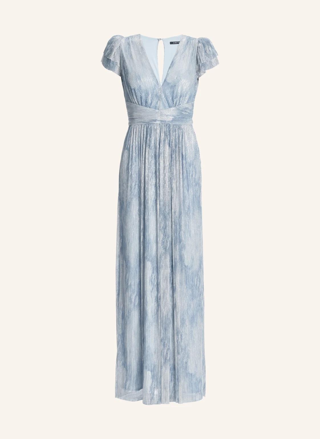 SWING Abendkleid mit Glitzergarn und Plissees