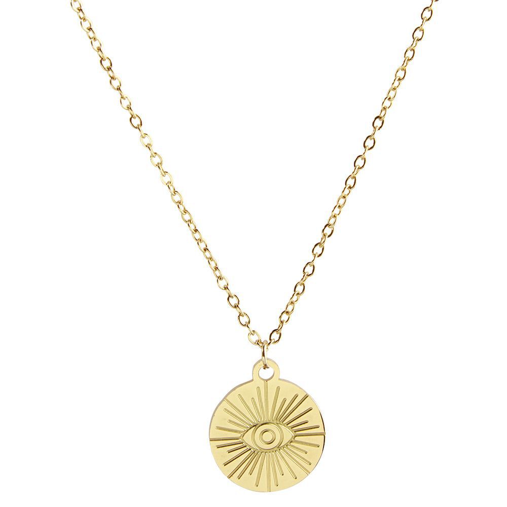 Collier acier inoxydable doré