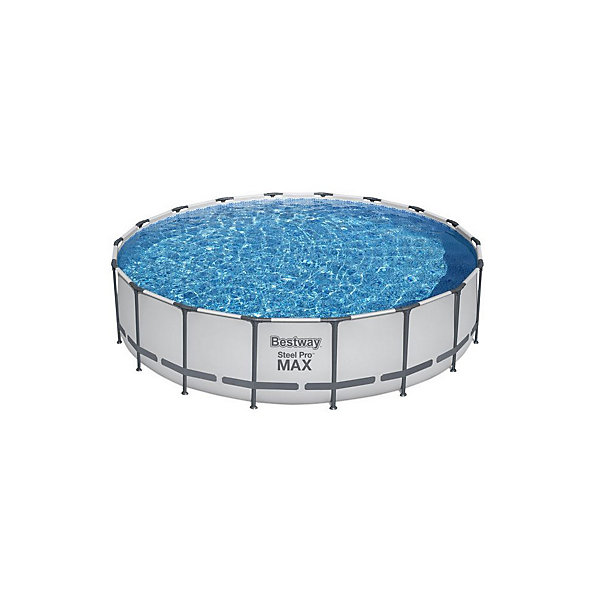 Bestway Piscine hors sol tubulaire ronde Bestway Steel Pro Max 549 x 122 cm gris clair