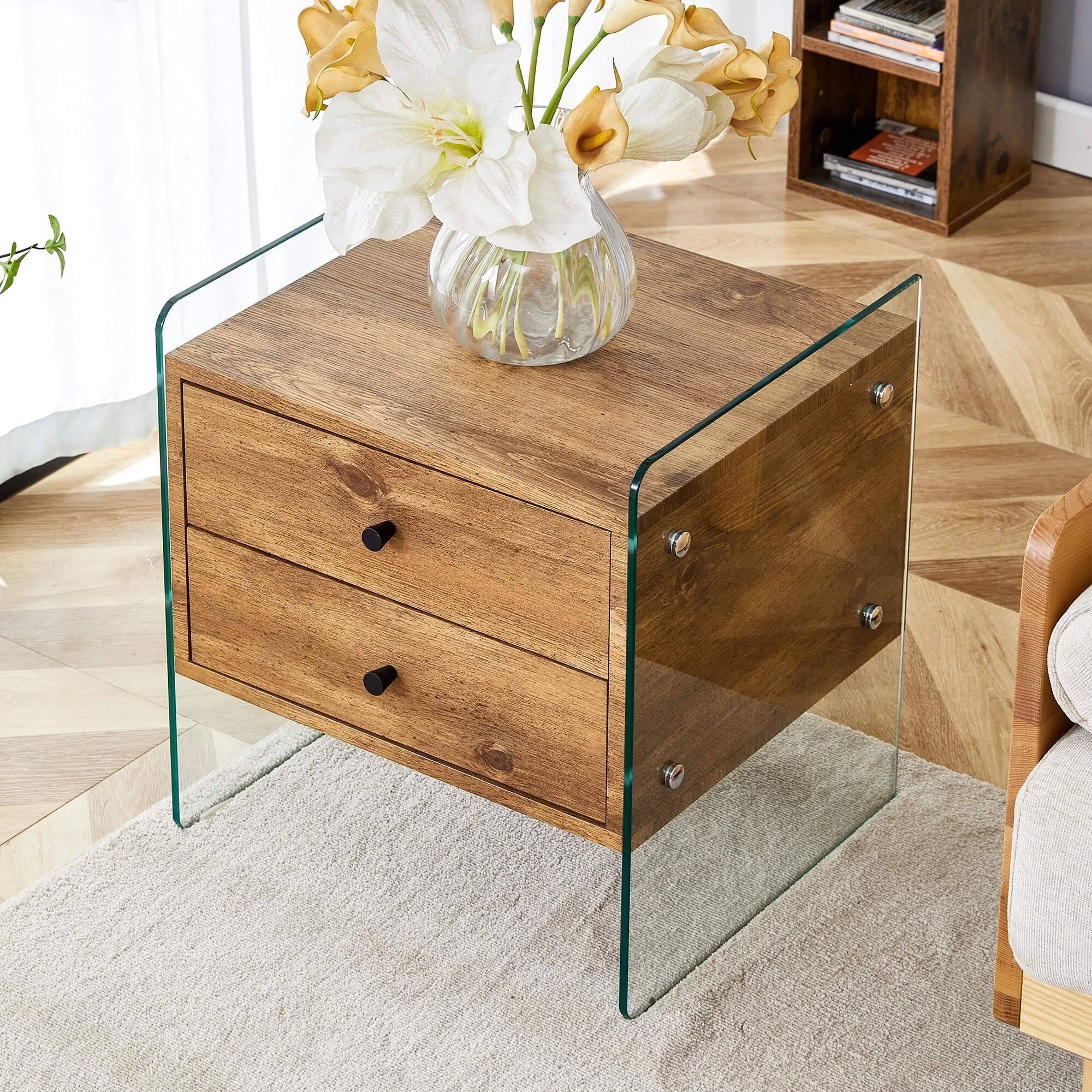 Double-Drawer Bedside Table