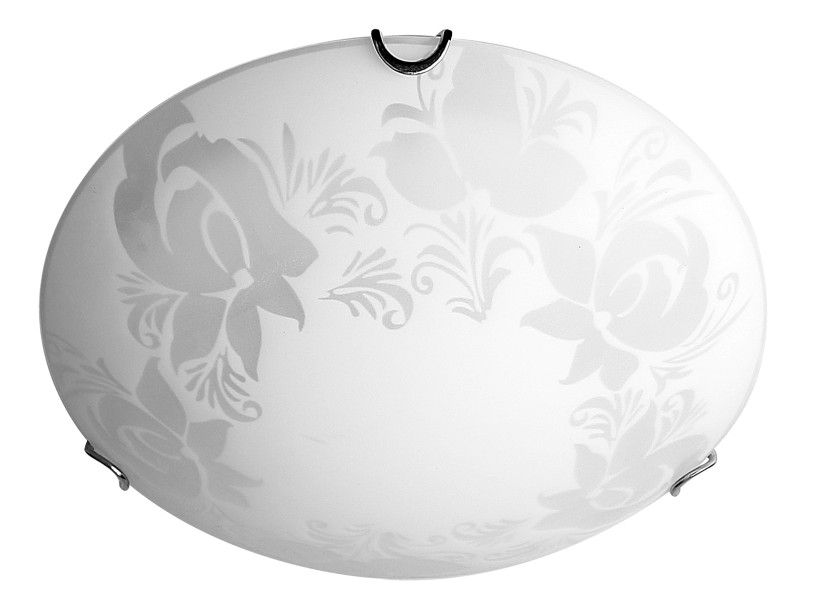 Plafonchromowany biały okrągły 30cm BERIS 1xE27x40W IP20 Candellux