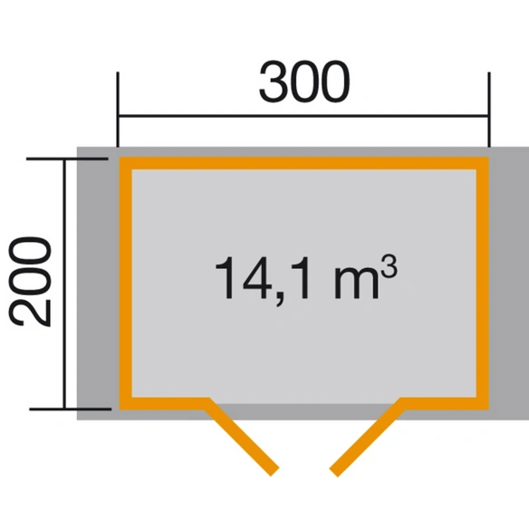 Gartenhaus »Premium«, Holz, BxHxT: 380 x 262 x 200 cm (Außenmaße inkl. Dachüberstand)