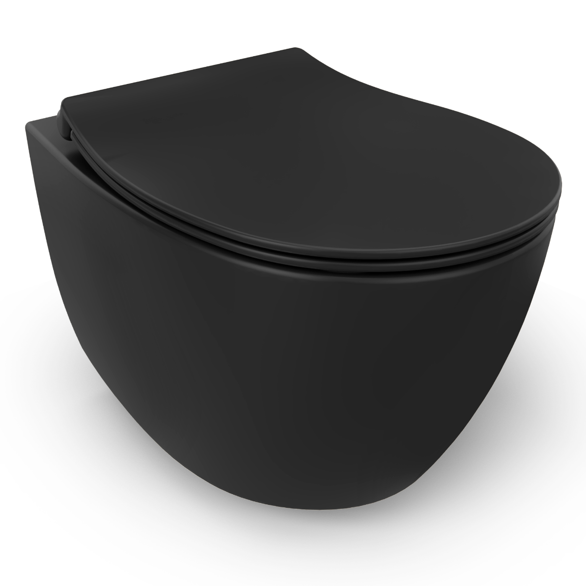 Isvea Wc Toilet Badkamer Hangend Zwart Inclusief Softclose Toiletbril