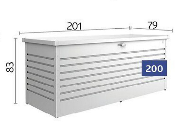 Coffre de jardin métal Biohort T200 bronze 1050L