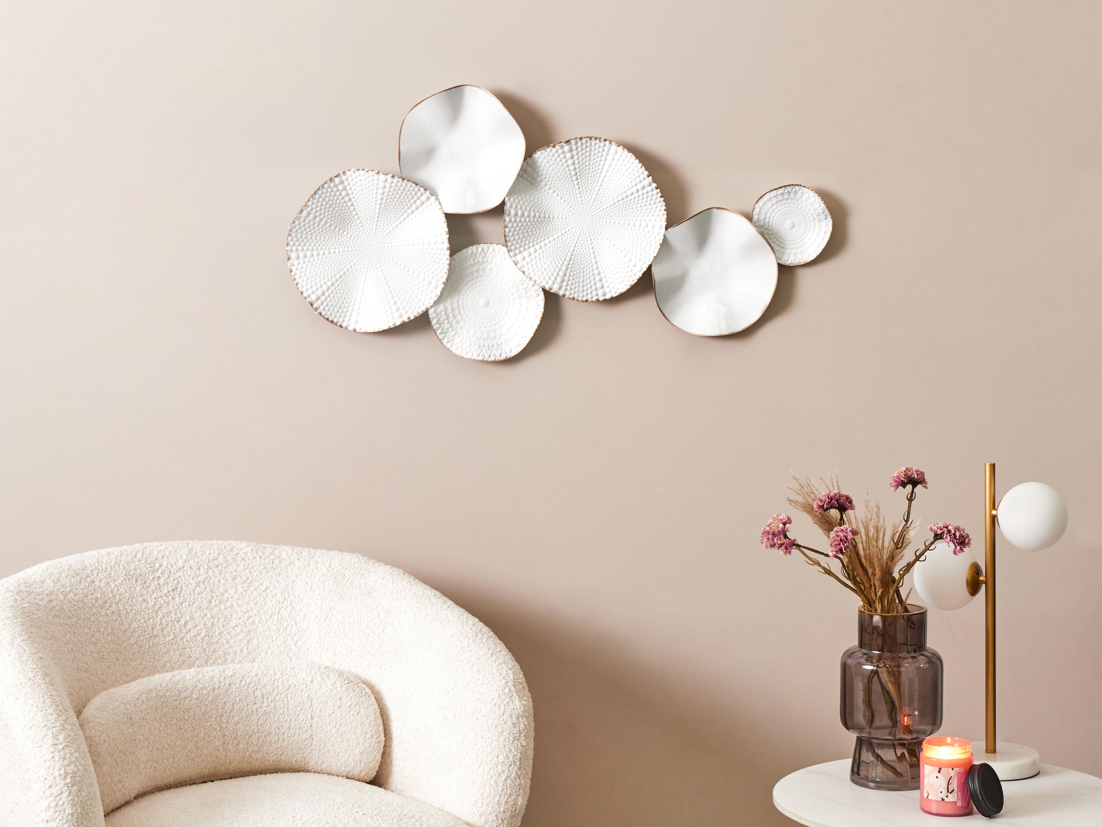 Wall Decor NEODYNIUM Metal 47 cm White