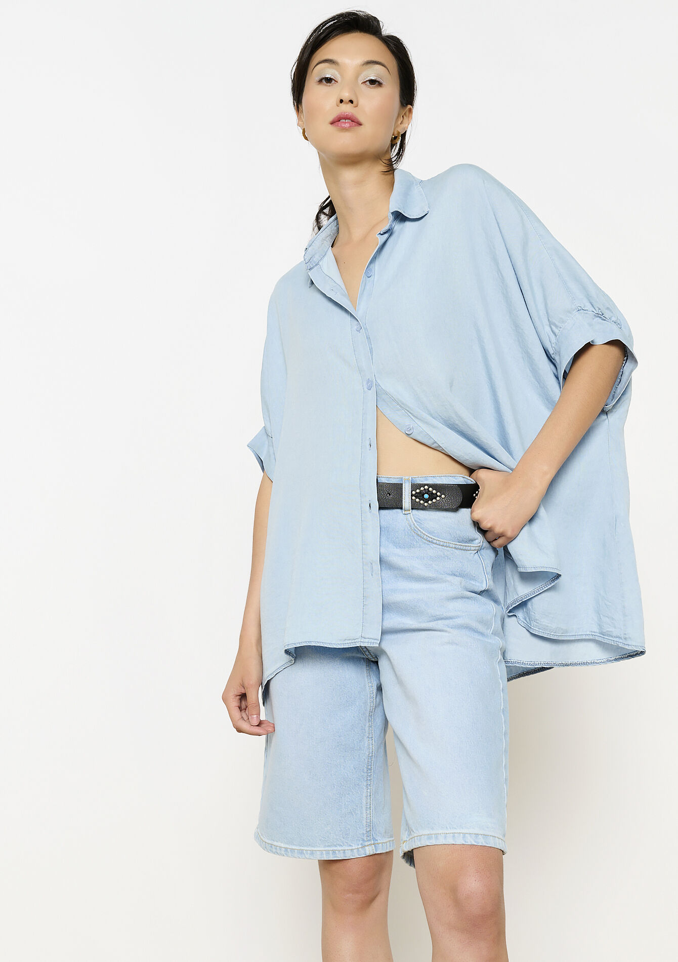 Luchtig denimoverhemd