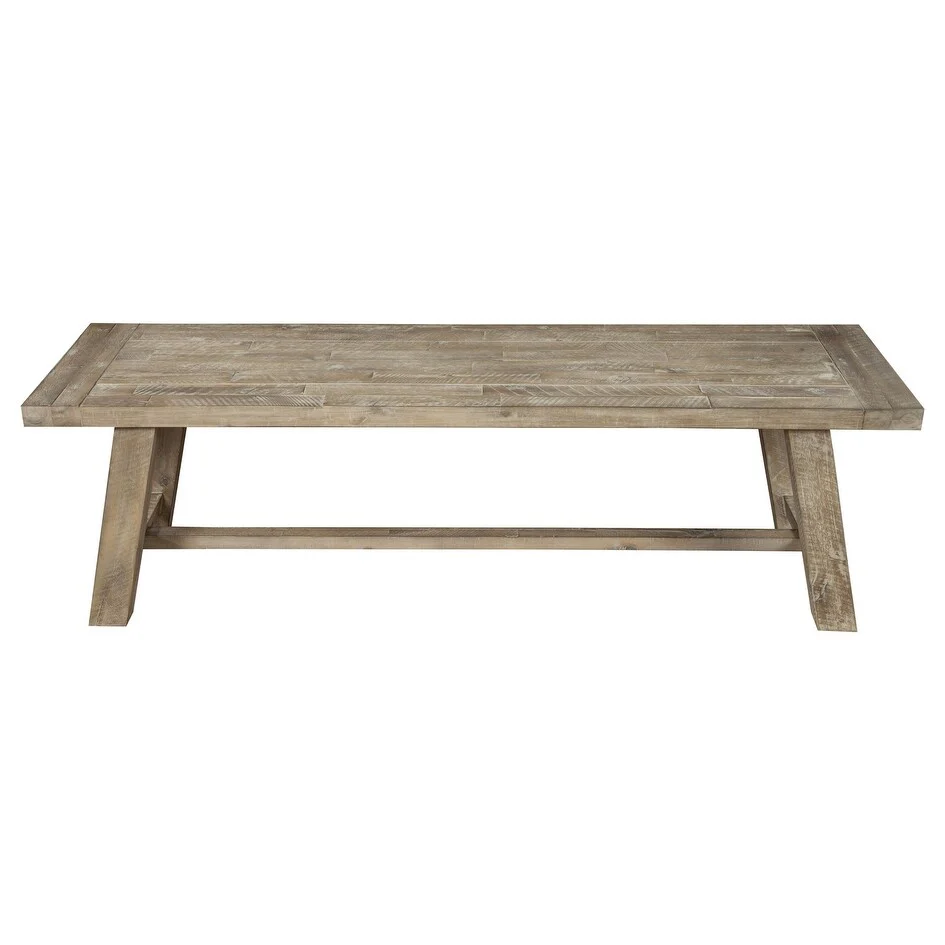 HomeRoots 60 Natural And Brown Distressed Solid Wood Dining bench - 60
