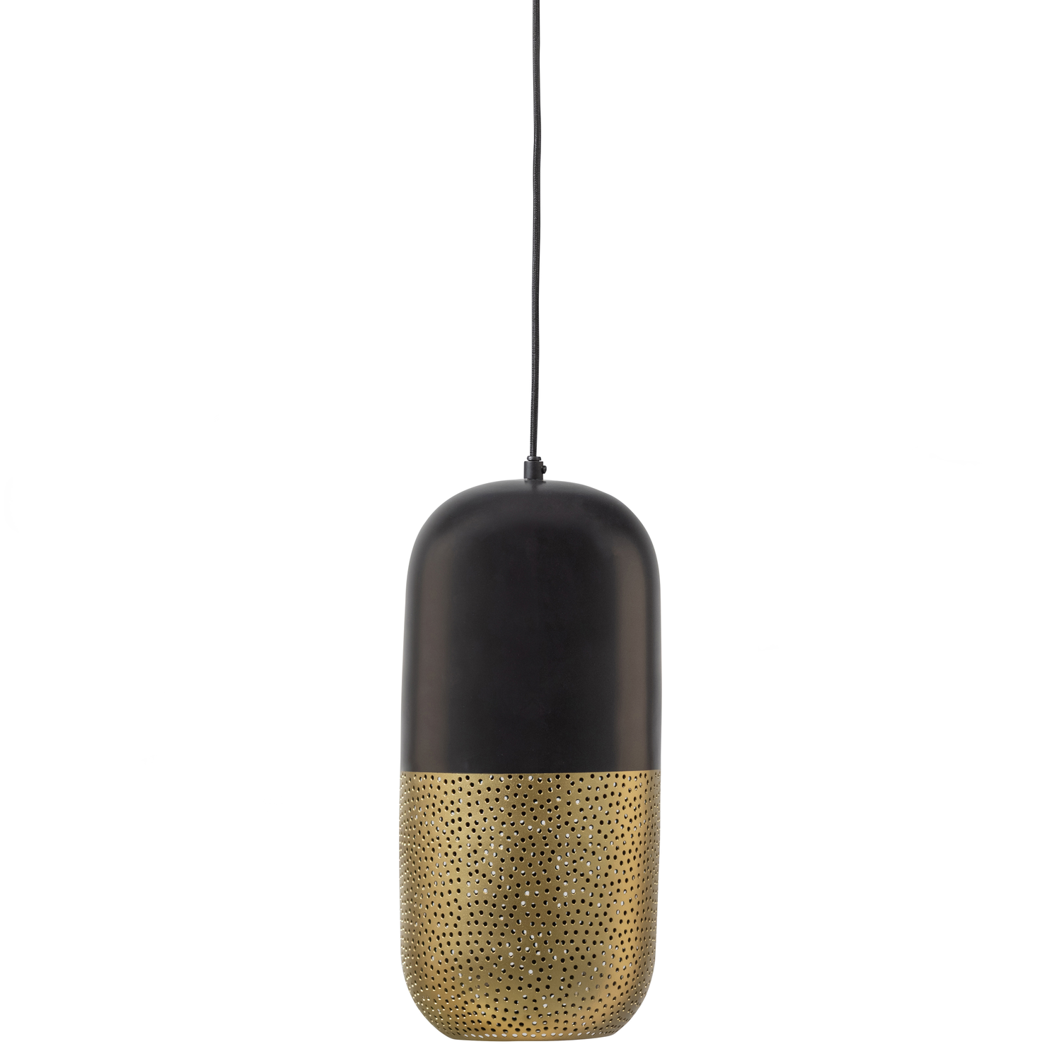 WOOOD hanglamp Tirsa - Metaal - Zwart/Brass - 46x20x20