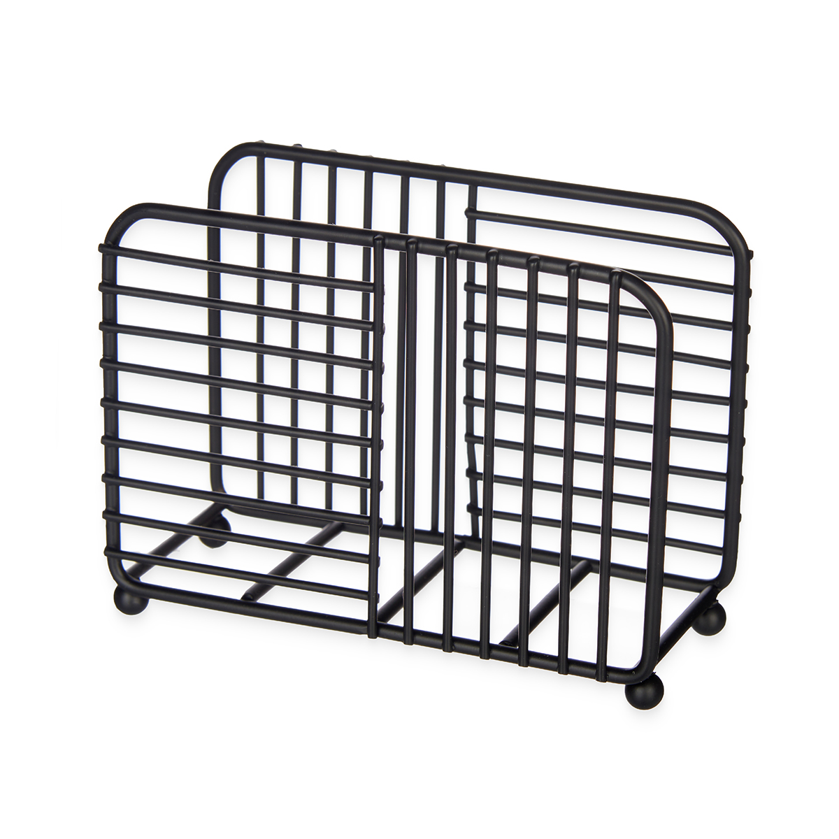 Suporte para guardanapos preto em metal