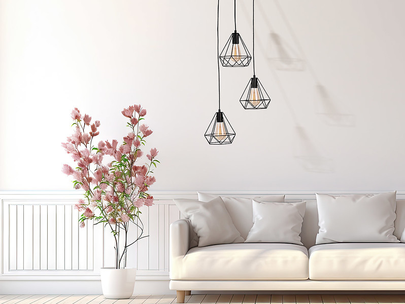 Lampa wisząca Vigo 3-puntowa metalowa czarna