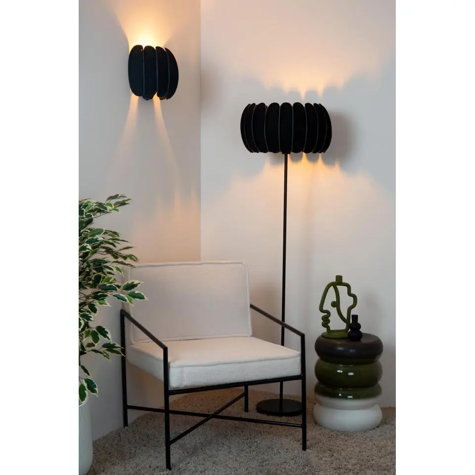 Lucide SPENCER Wandlamp - Zwart