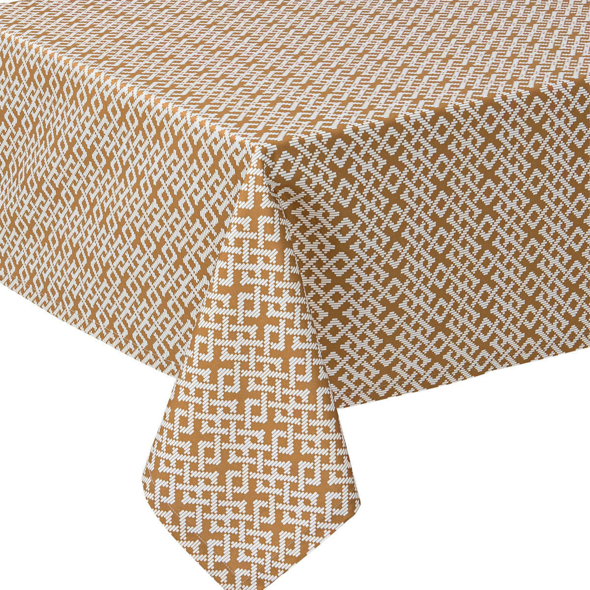 TRIBU - Nappe en satin de coton taupe 150x300cm