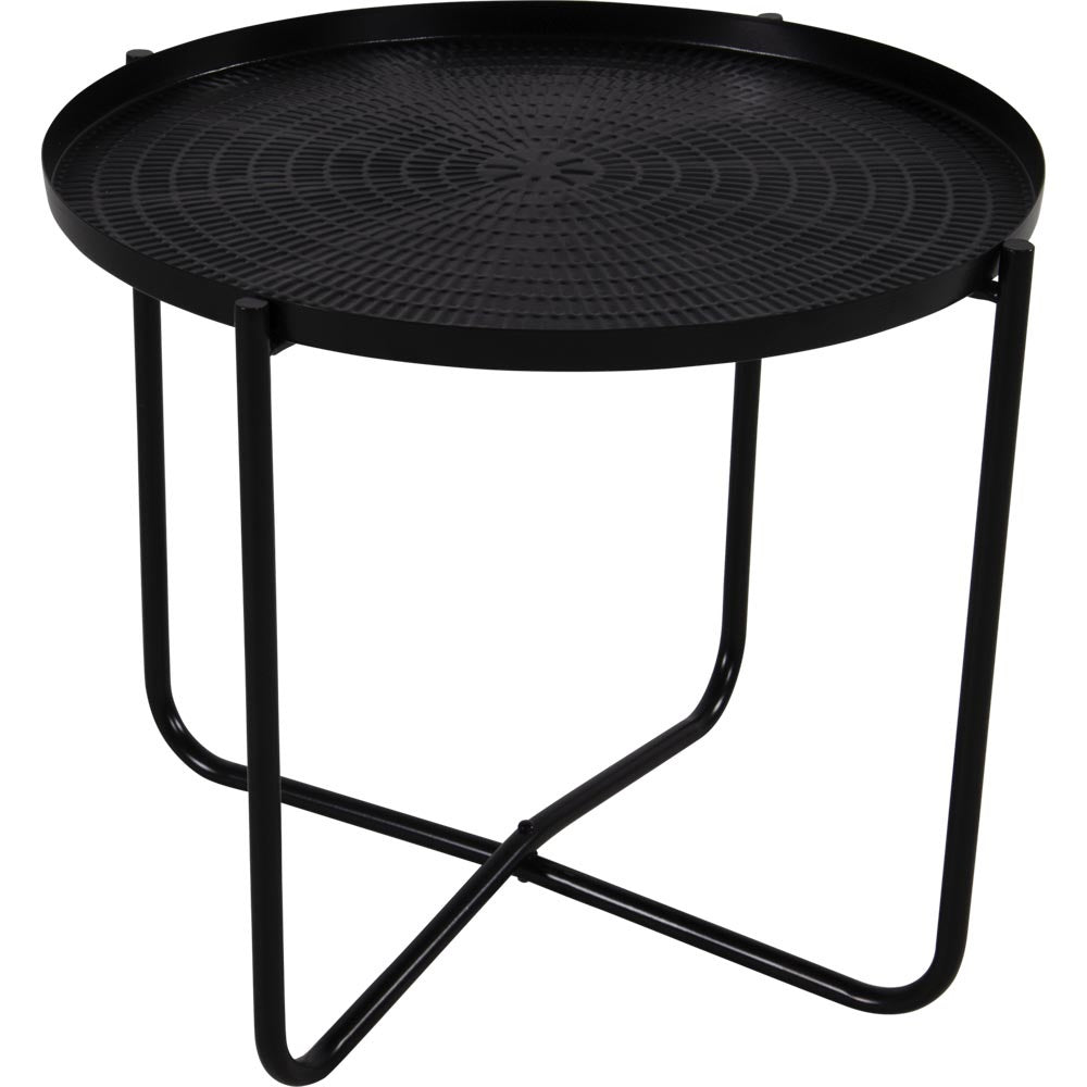 Lesli Living tuintafel zwart - zwart - Ø40,5x35cm