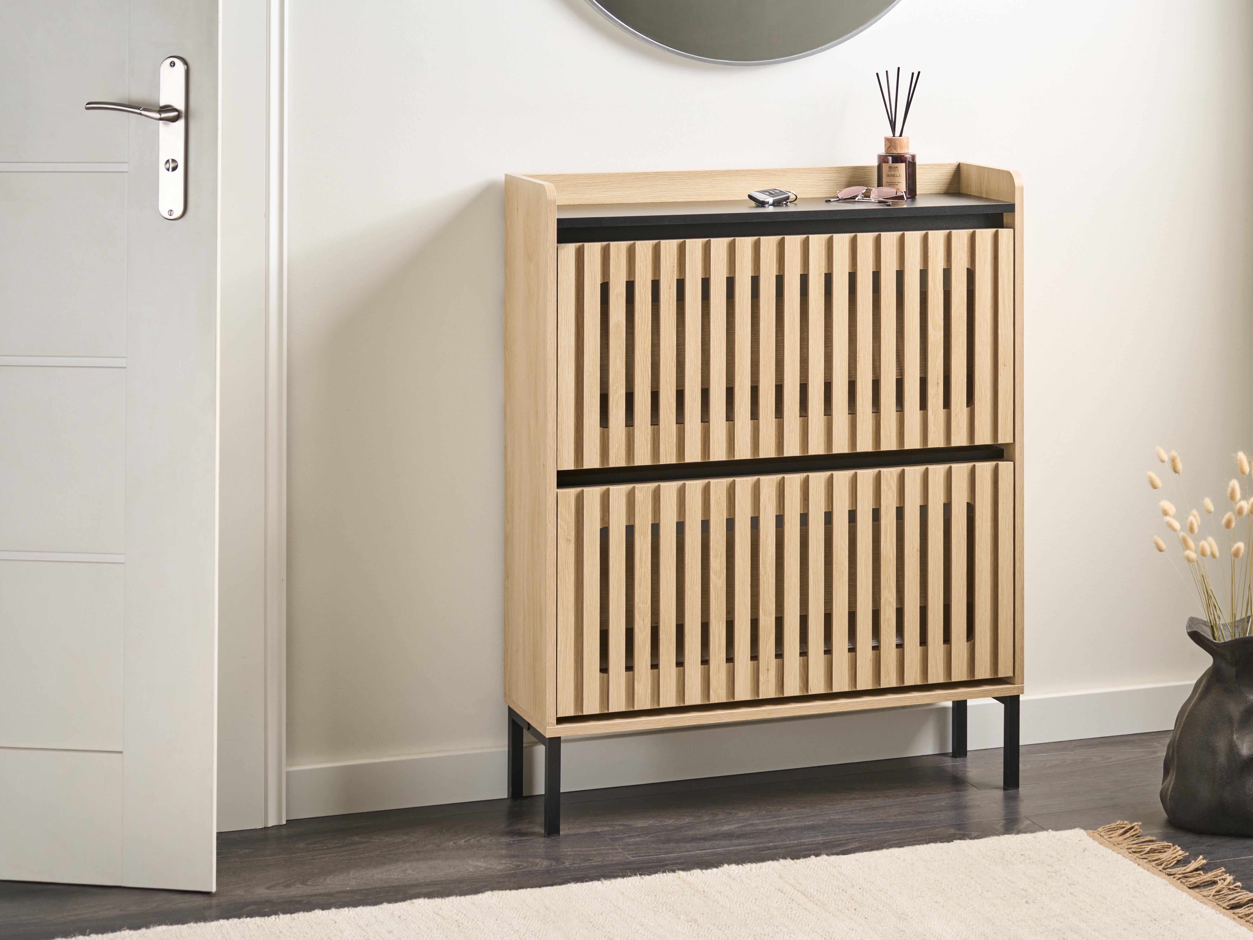 Shoe Storage Cabinet GYMPIE Light Brown
