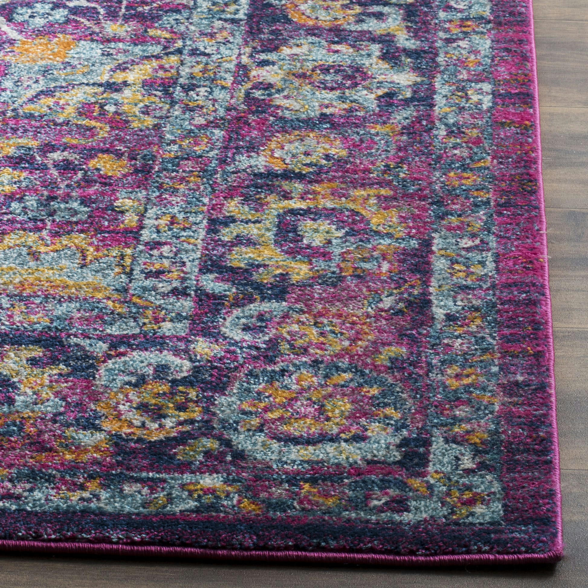 GRANADA - Tapis de salon interieur en fuchsia & multi, 201 x 274 cm