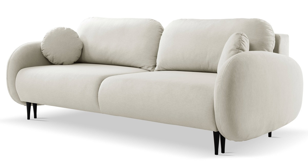 Nowoczesna sofa z funkcją spania SOFTI Kremowy