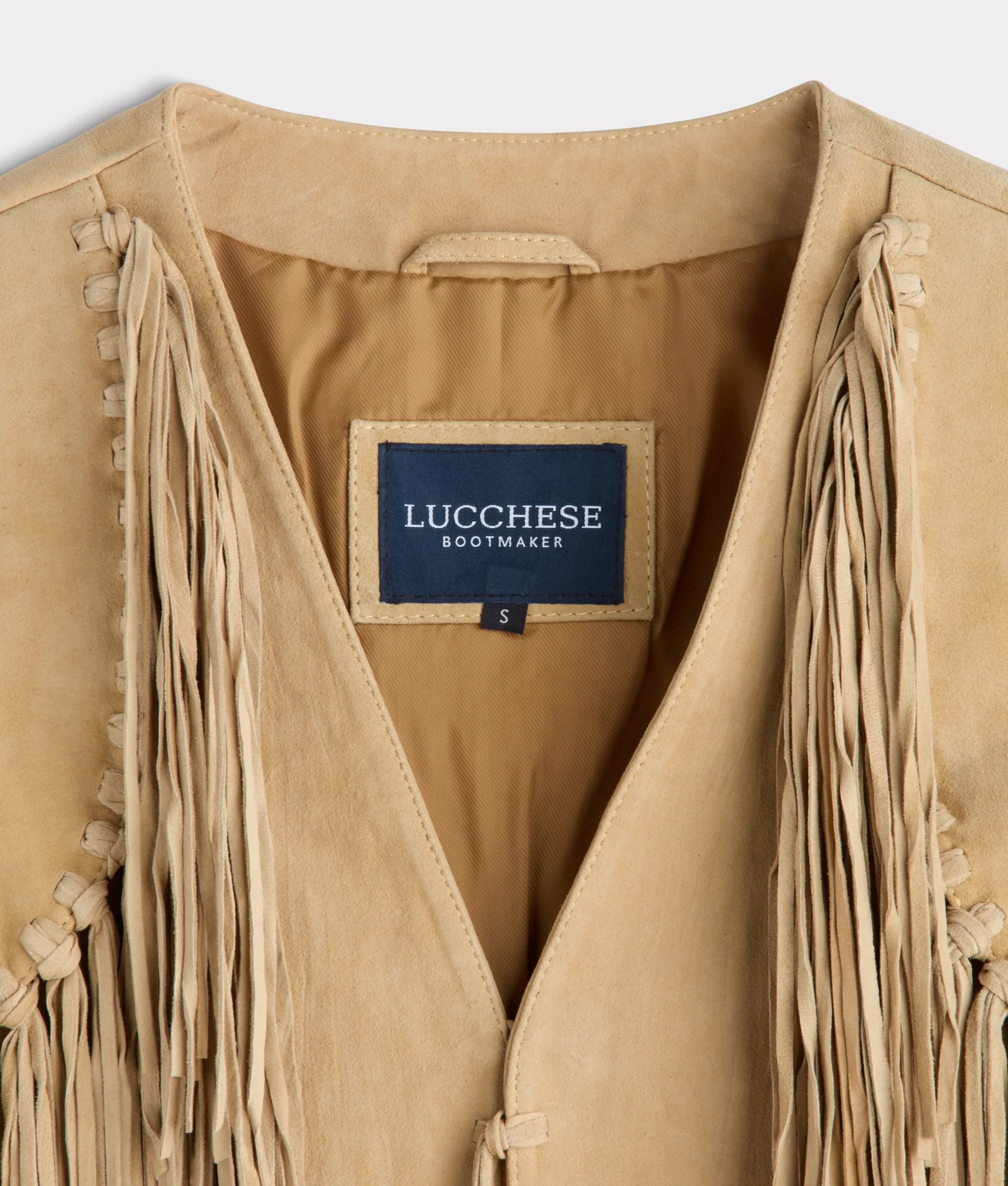 Dakota Suede Fringe Leather Vest - Natural