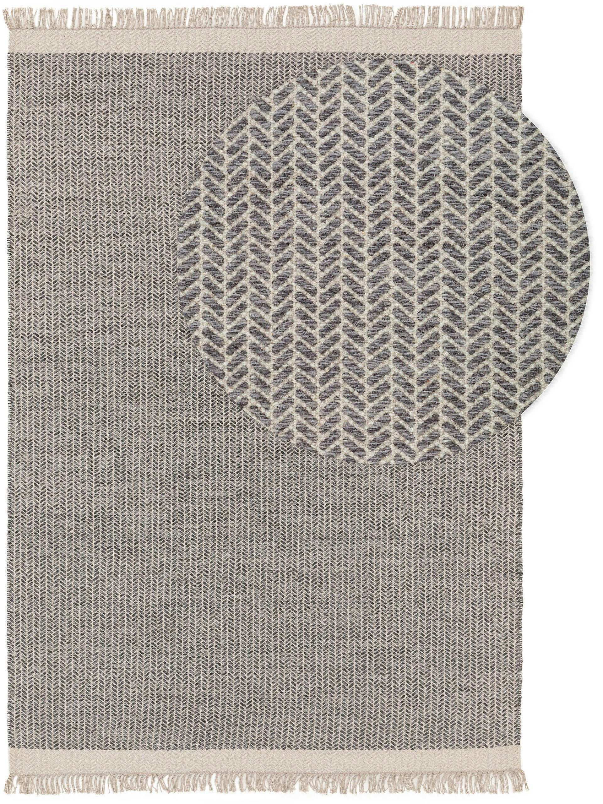KIM - Tapis de laine gris 120x170