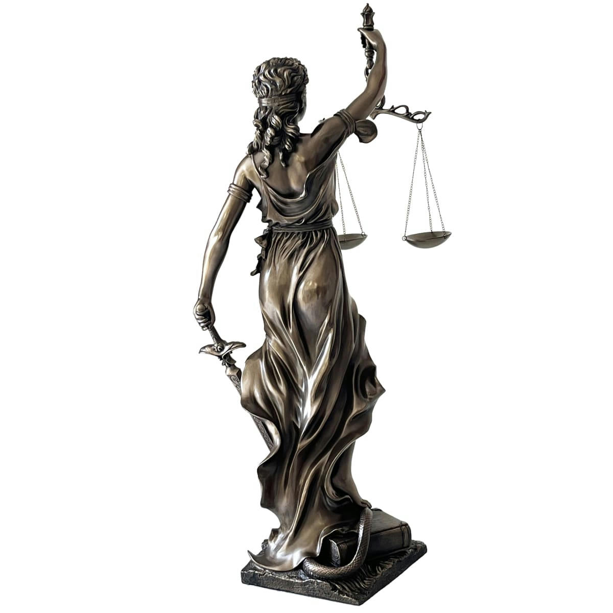 - Grande statue Justitia Thémis de couleur bronze 73 cm