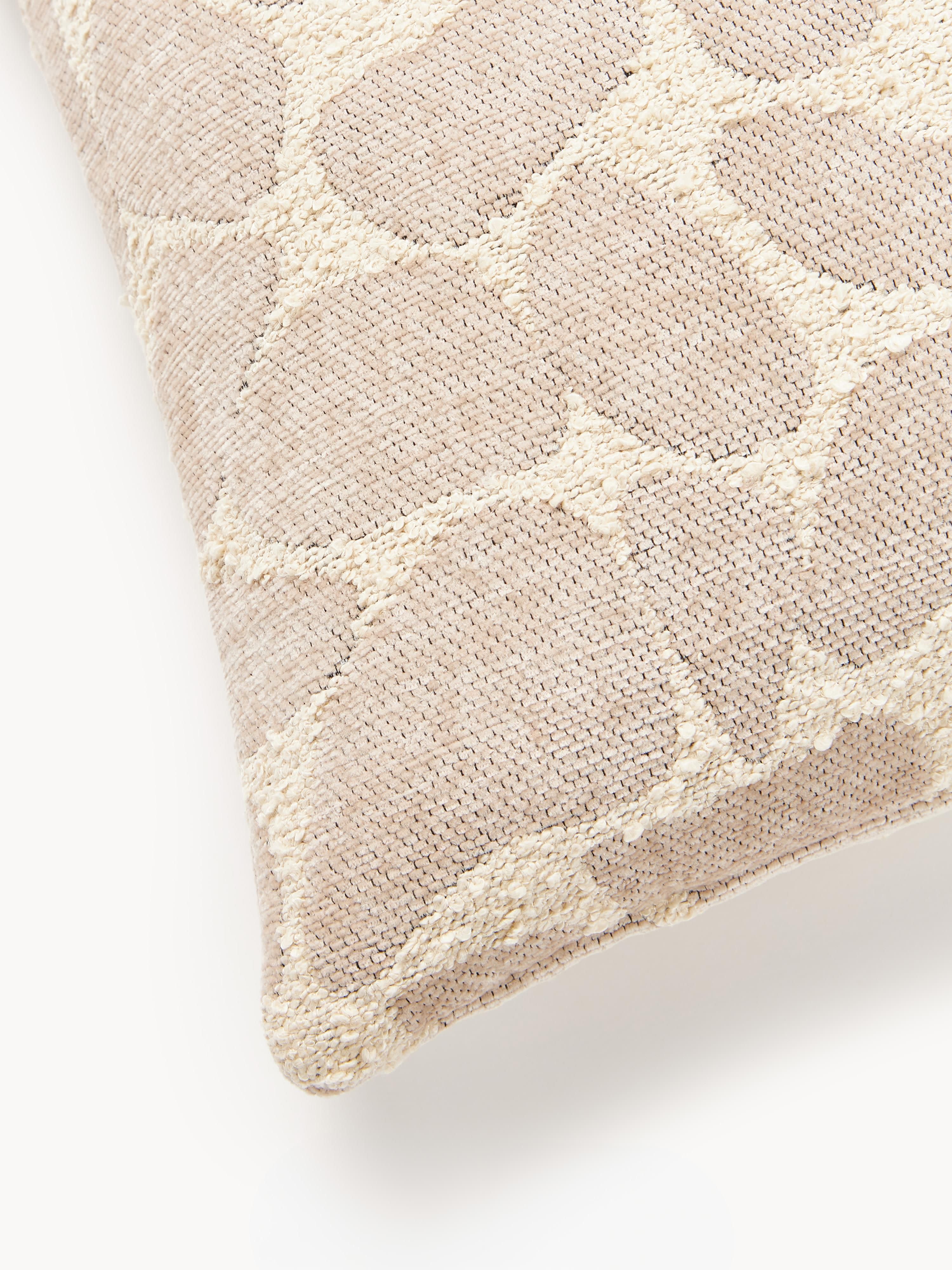 Kissenhülle Nenda aus Bouclé und Chenille