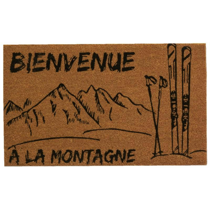 - Paillasson coco intérieur extérieur 75 x 45 cm bienvenue à la montagne