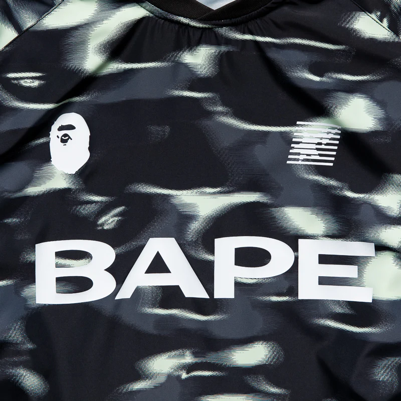A Bathing Ape Screen Camo Football Logo Crewneck - Black