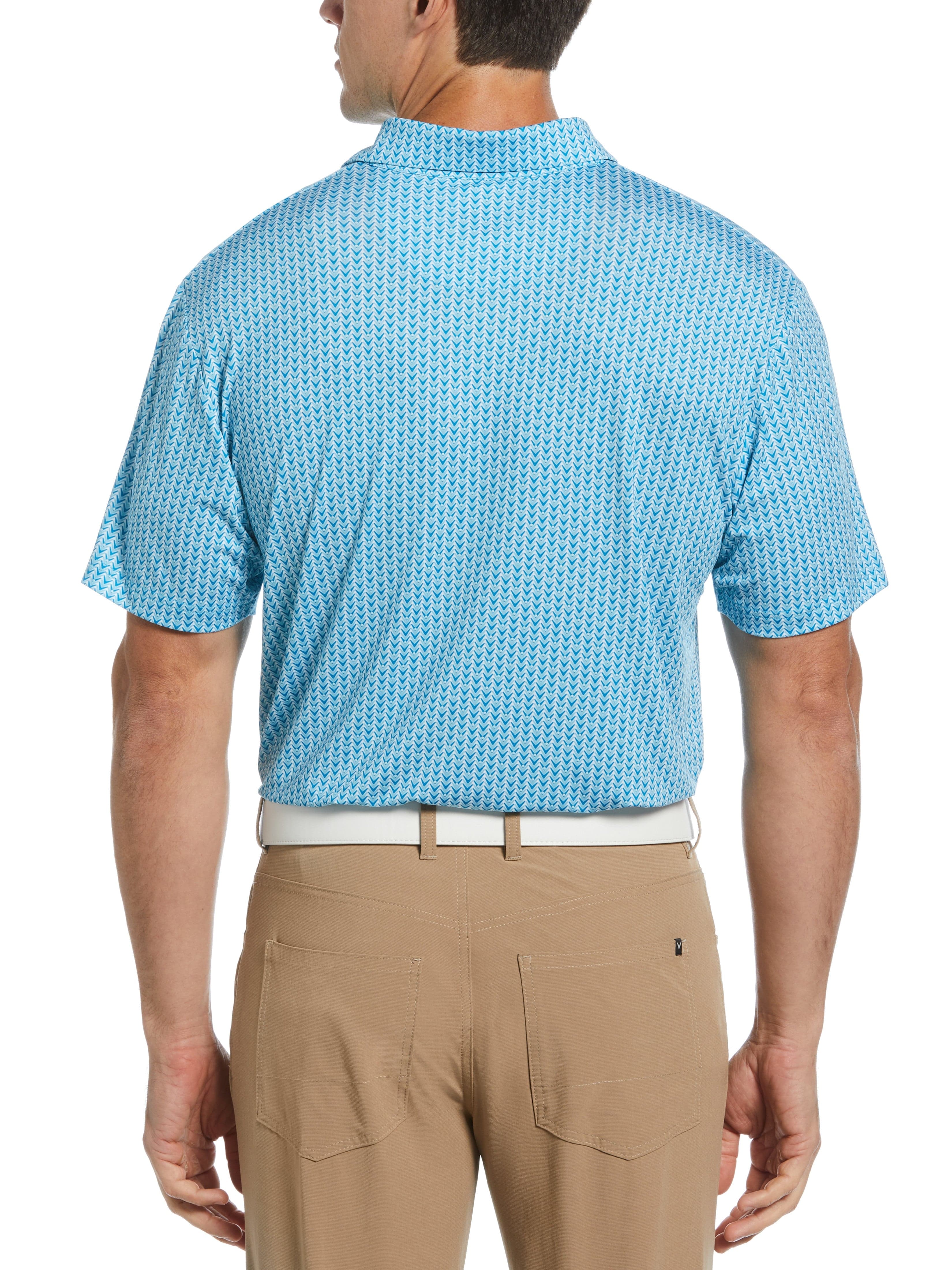 Big & Tall Herringbone Print Polo