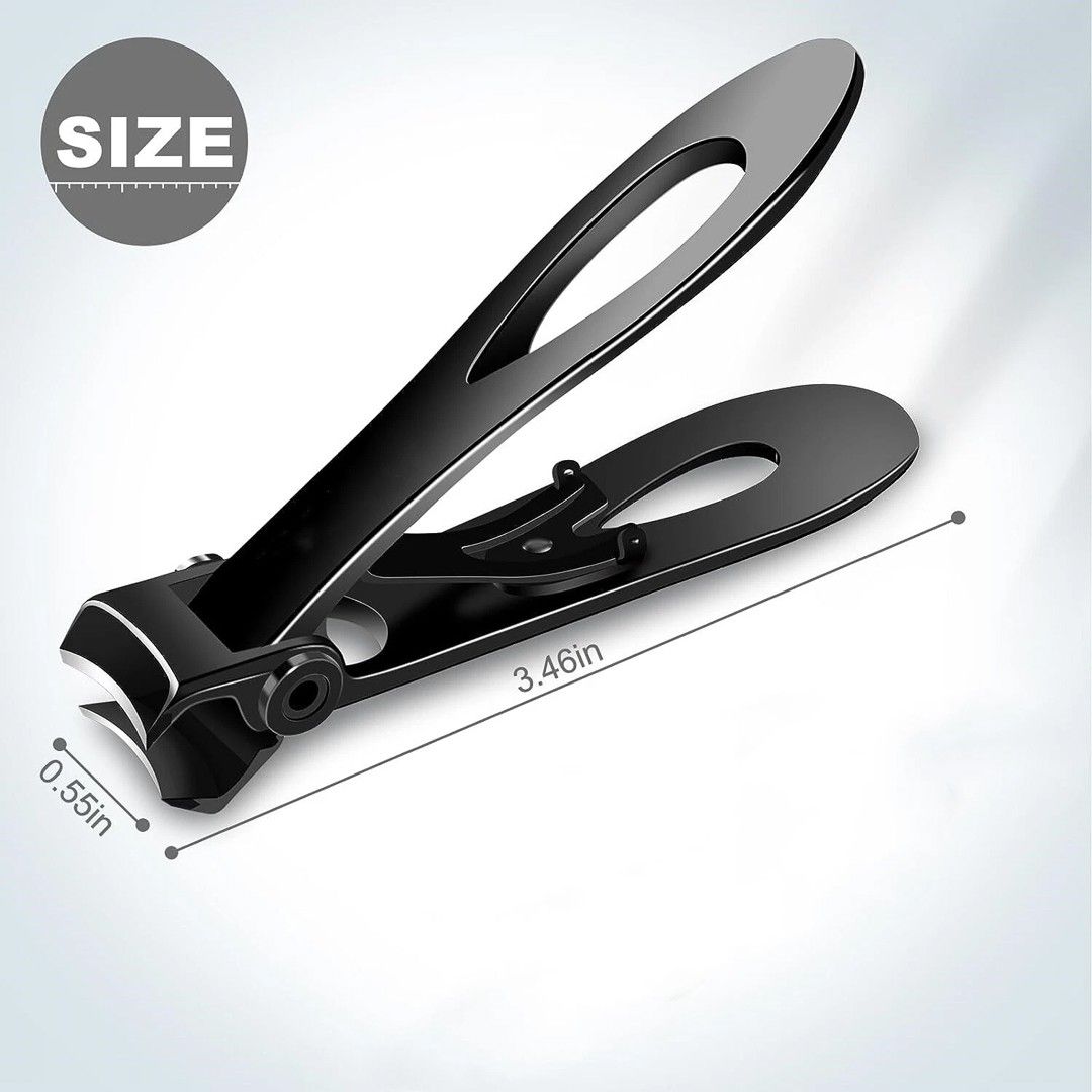 VOGREX Extra Large Toe Nail Clippers For Thick Nails Professional Black