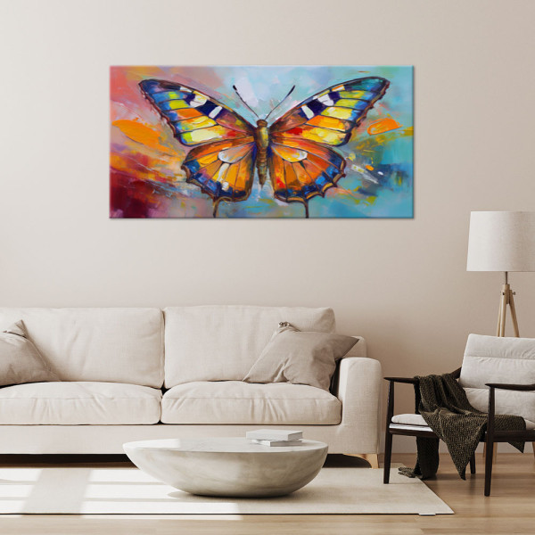 Feeby Obraz na płótnie, Kolorowy Motyl 80x40