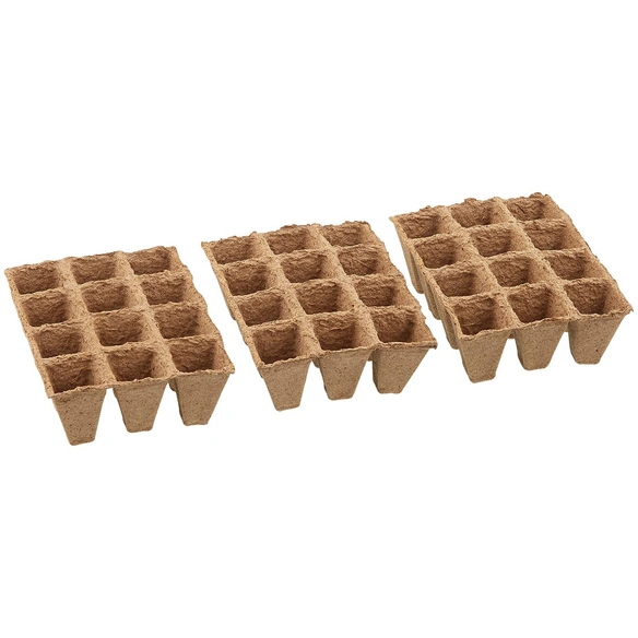Anzuchttopf, Breite: 12 cm, braun, Naturfaser