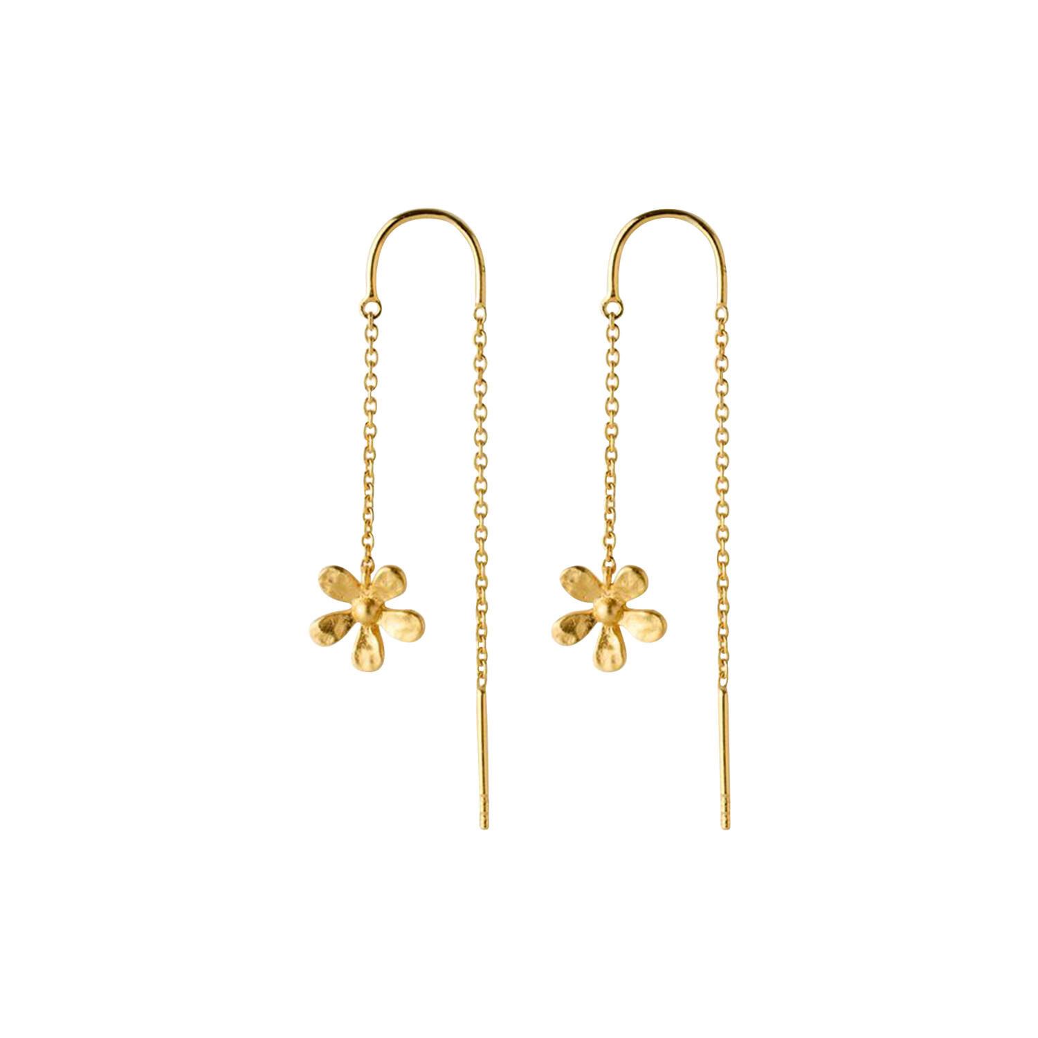 Wild&nbsp;Poppy&nbsp;Earchains, forgyldt