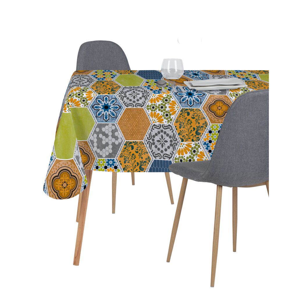 Toile cirée hexatile multicolore l140cm