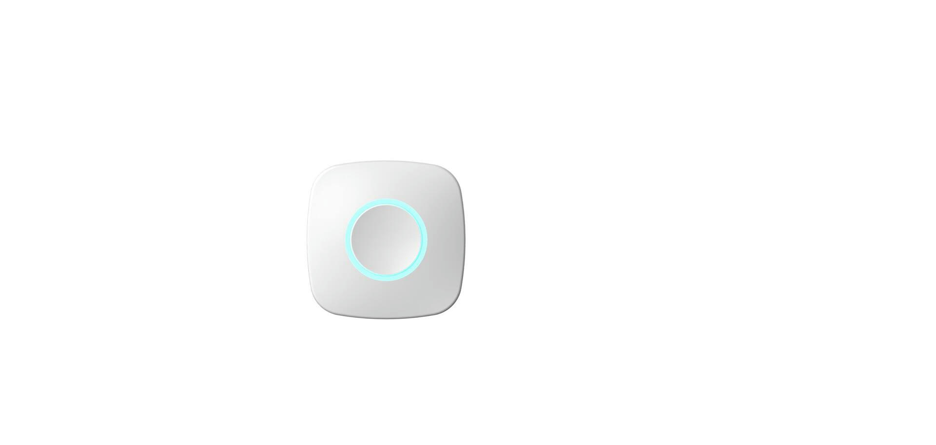 Globe Wireless Surface Mount Water-Resistant Lighted Doorbell Push Button, White Plastic