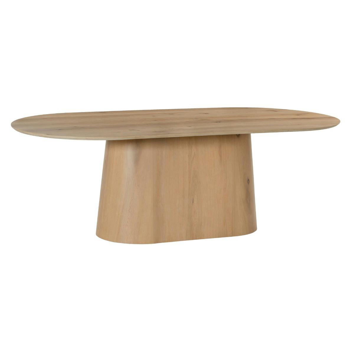 Table à manger design ovale en chêne clair 200 cm LOREN