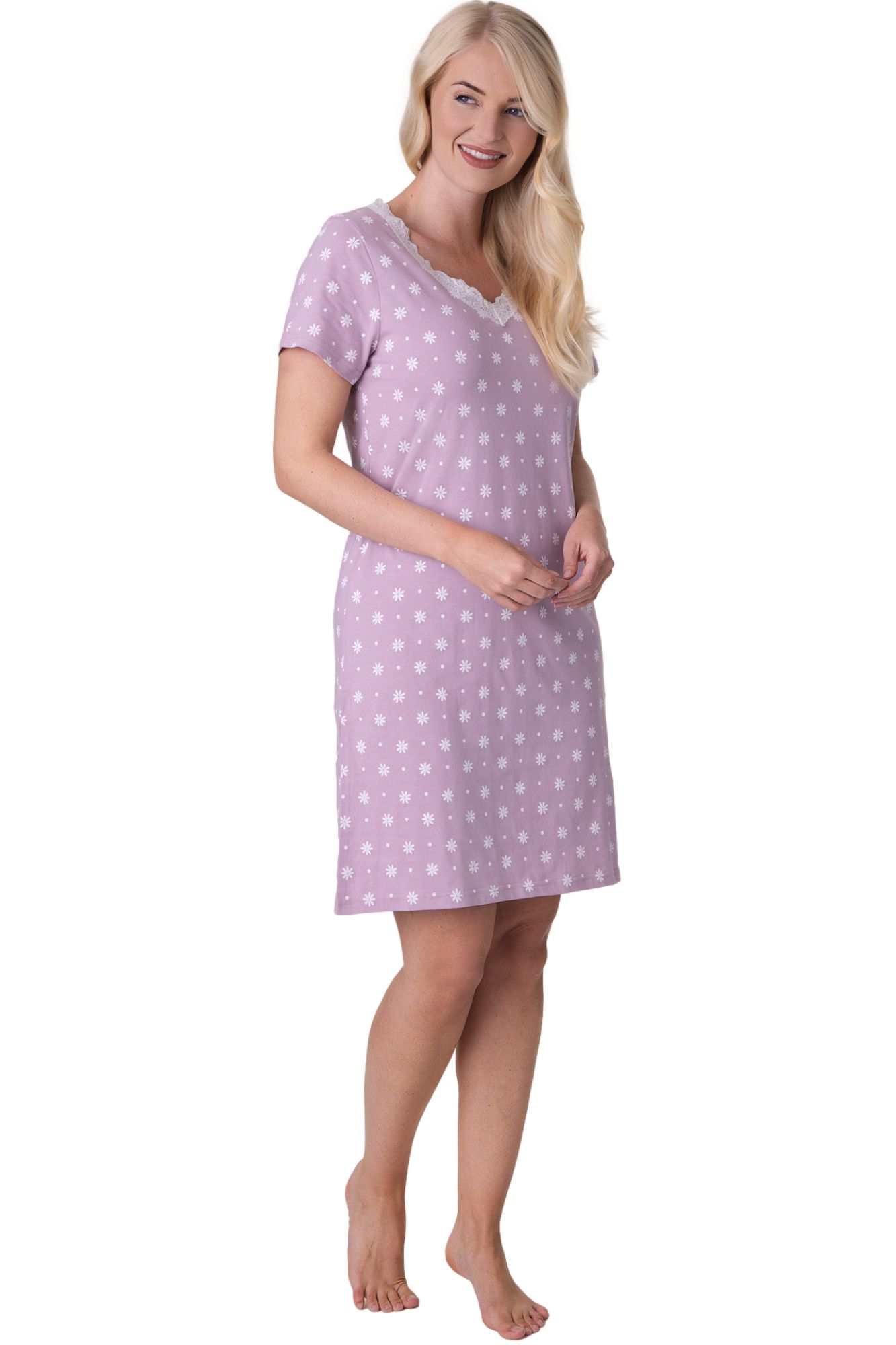 Camille Floral Print Cotton Nightdress
