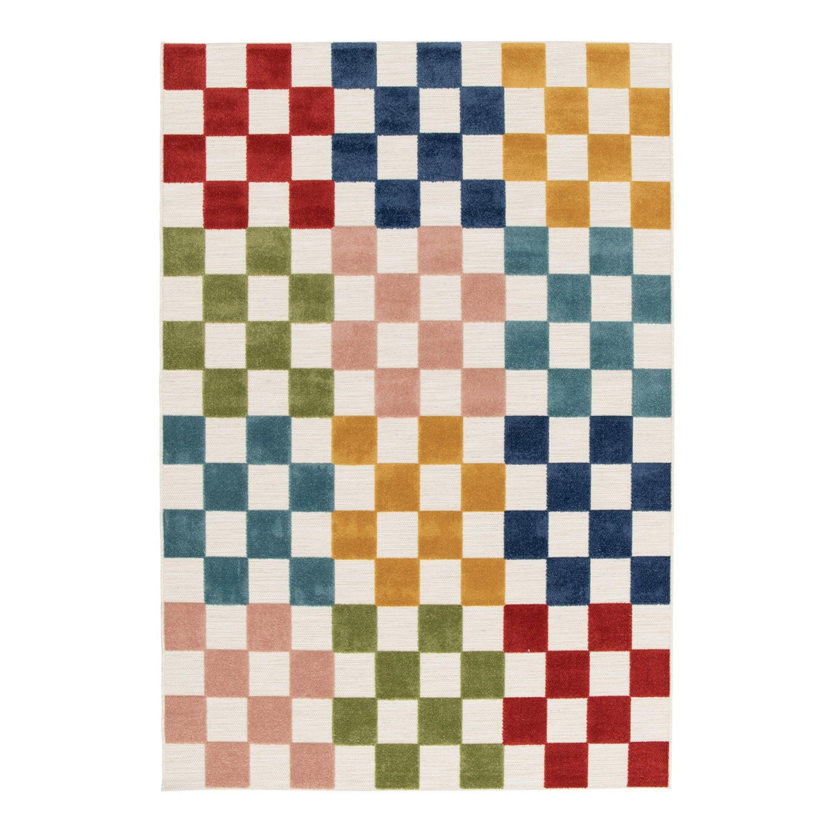 AFK Living vloerkleed Multi Carreaux - voor binnen en buiten - veelkleurig - 120 x 170 cm