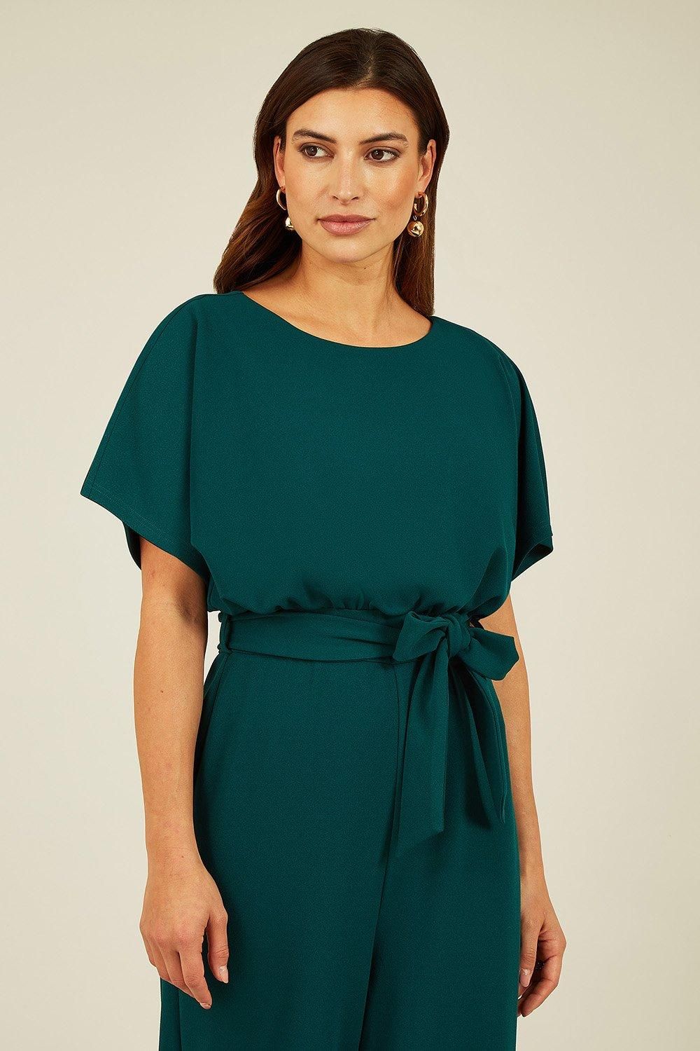 Mela Black Batwing Stretch Jumpsuit