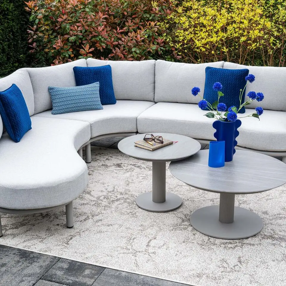 Nice lounge tuintafel - &Oslash;80xH40 cm - taupe