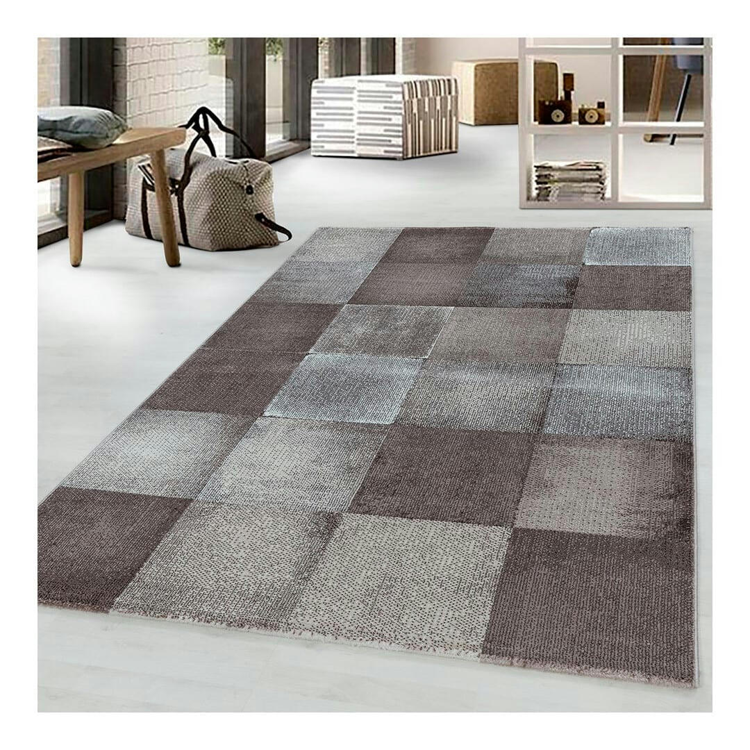 EPERVIER - Tapis  design en polypropylène marron 120x170